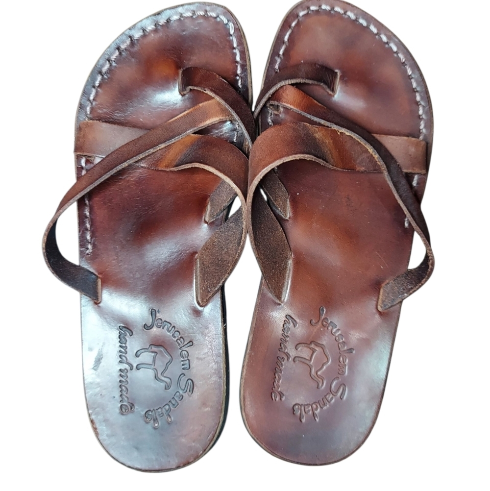Hand Made Leather Jersusalem Sandals - Picture 5 of 6